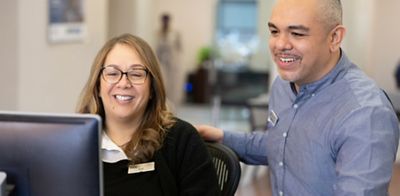 Man and Woman at Navy Federal Branch
