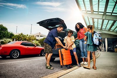 Family at the airport