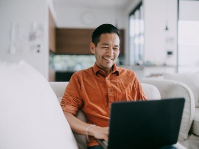 Man working at home, Melbourne, Australia